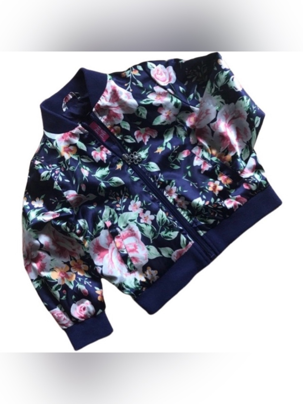 Pink Platinum 24 month blue satin bomber jacket